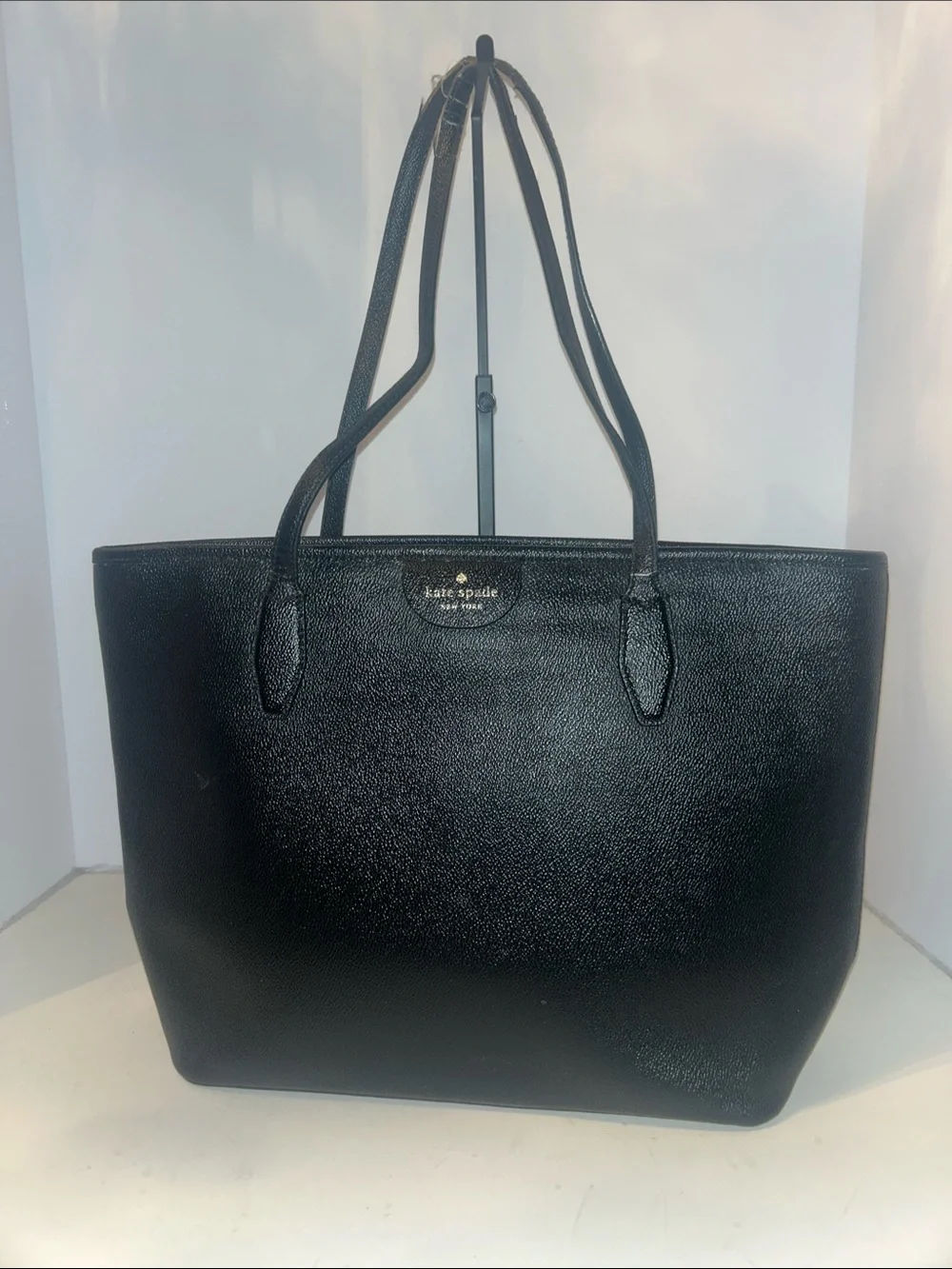 kate spade Black Leather Tote with Dual Shoulder Straps